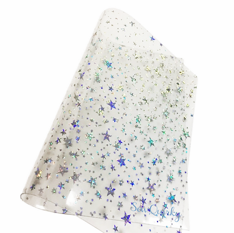 {New Arrival} Sew Quirky Clear Star Vinyl 14cm or 28cm Square