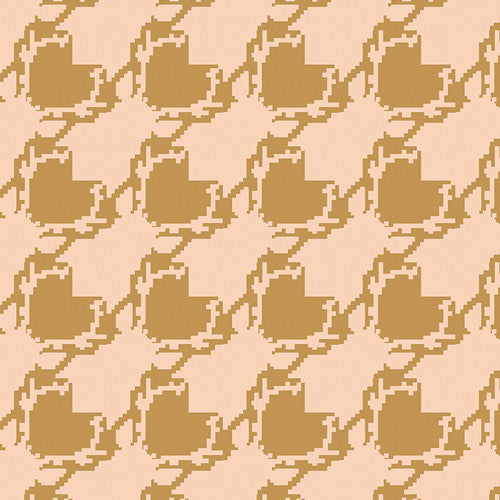 Art Gallery Blithe KNIT Deer Houndstooth Tan