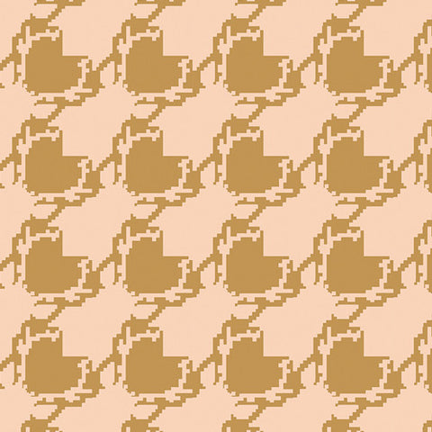 Art Gallery Blithe KNIT Deer Houndstooth Tan