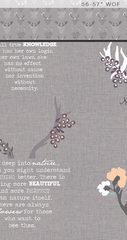 Art Gallery Blithe Eternal Nature Grey in LINEN