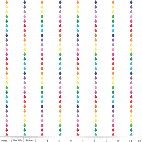 Riley Blake Dream Rain Drops Rainbow