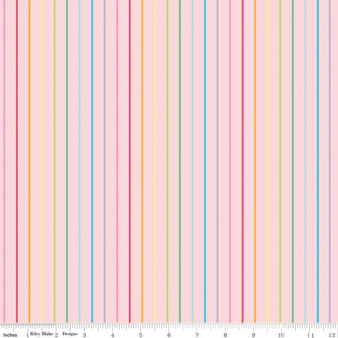 Riley Blake Sunshine Blvd Stripes Pink