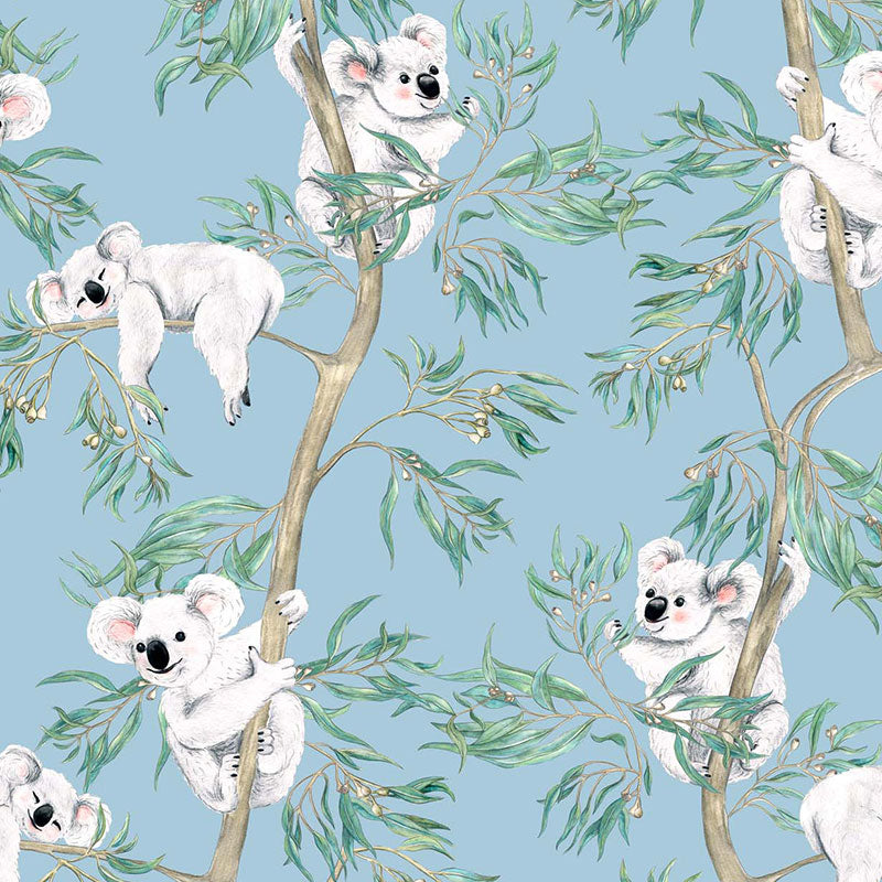 Michelle Holik Gumtree Friends Koalas on Blue Allover