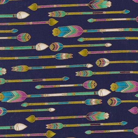 Michael Miller Catching Dreams Midnight Arrow Metallic