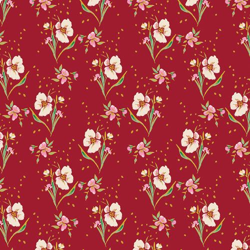 Art Gallery Fabrics Charlotte Dancing Grace Rouge