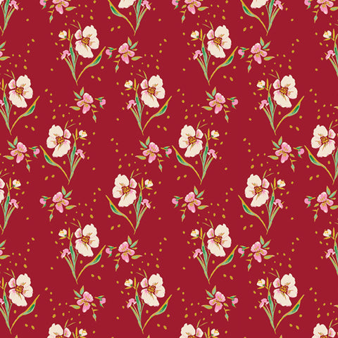 Art Gallery Fabrics Charlotte Dancing Grace Rouge
