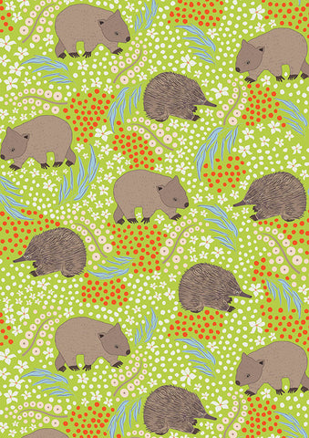 Amanda Brandl Monotremes & Marsupials Echidna & Wombat Green