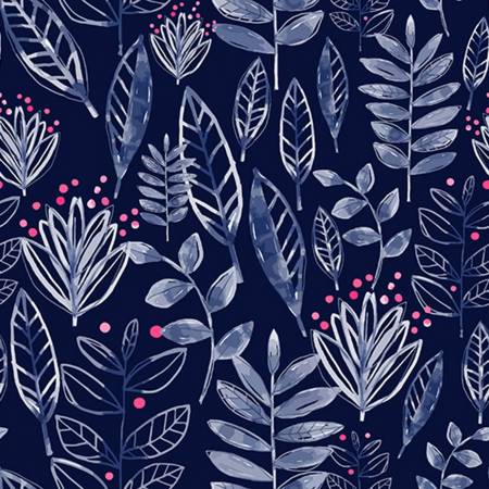 {New Arrival} Shannon Fabrics Digital CUDDLE Ink Cuddle Modern Leaf
