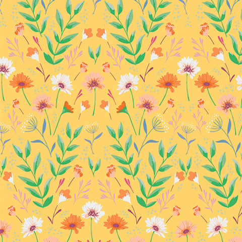 {New Arrival} Art Gallery Fabrics Daisy Reflective Meadow