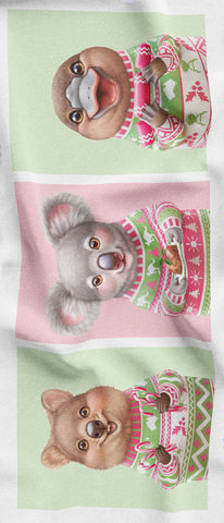 Devonstone Aussie Friends Festive Fun Panel Koala Pink