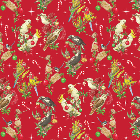 {New Arrival} Devonstone Bush Birds Christmas Red