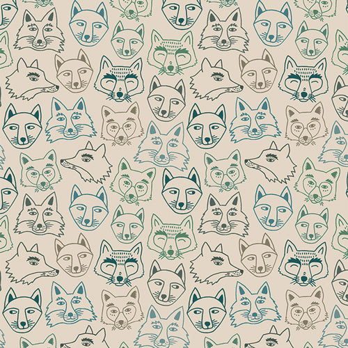 Art Gallery Fabrics Timberline FLANNEL Hello Fox Sycamore