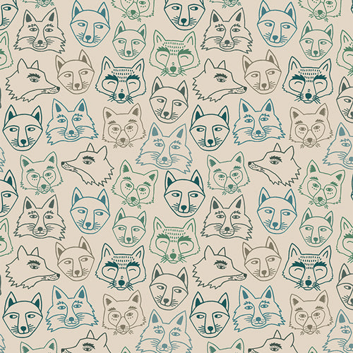 Art Gallery Fabrics Timberline FLANNEL Hello Fox Sycamore