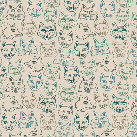 Art Gallery Fabrics Timberline FLANNEL Hello Fox Sycamore