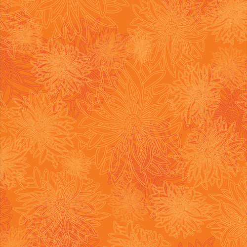 {New Arrival} Art Gallery Fabrics Floral Elements Orangine