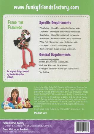 Funky Friends Factory Fleur the Flamingo Pattern