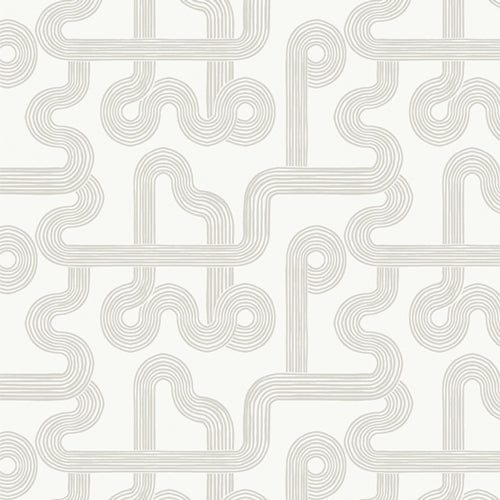 Art Gallery Fabrics Duality Fusion Winding Course White