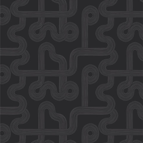 Art Gallery Fabrics Duality Fusion Winding Course Black