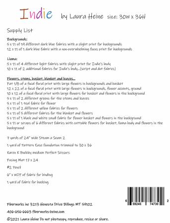 {New Arrival} Laura Heine Indie...The Llama Collage Pattern