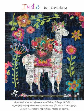{New Arrival} Laura Heine Indie...The Llama Collage Pattern
