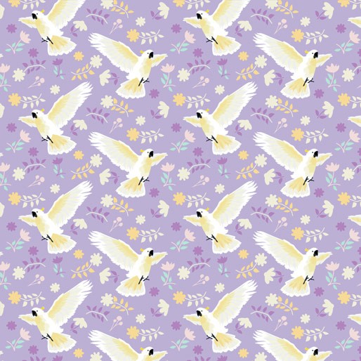 Amanda Brandl Australian Soaring Cockatoo Flying Purple