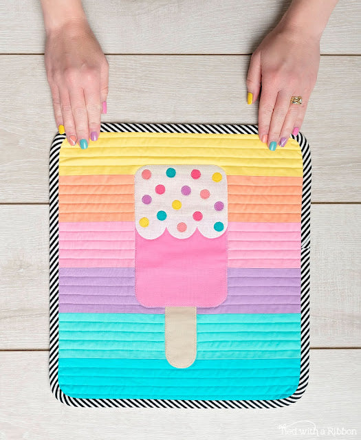 Tied with a Ribbon Rainbow Popsicle Quilt Pattern
