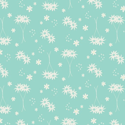 Amanda Joy Designs Koala Capers Little Floral Aqua