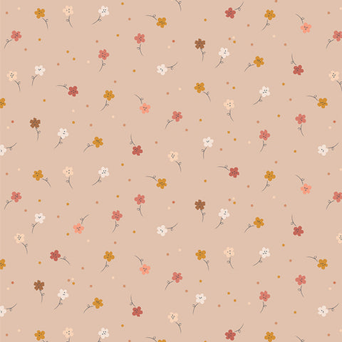 {New Arrival} Art Gallery Fabrics Gayle Loraine KNIT Calico Blooms Tan