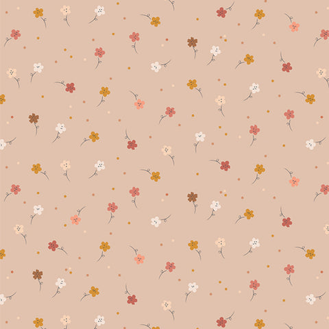 {New Arrival} Art Gallery Fabrics Gayle Loraine KNIT Calico Blooms Tan