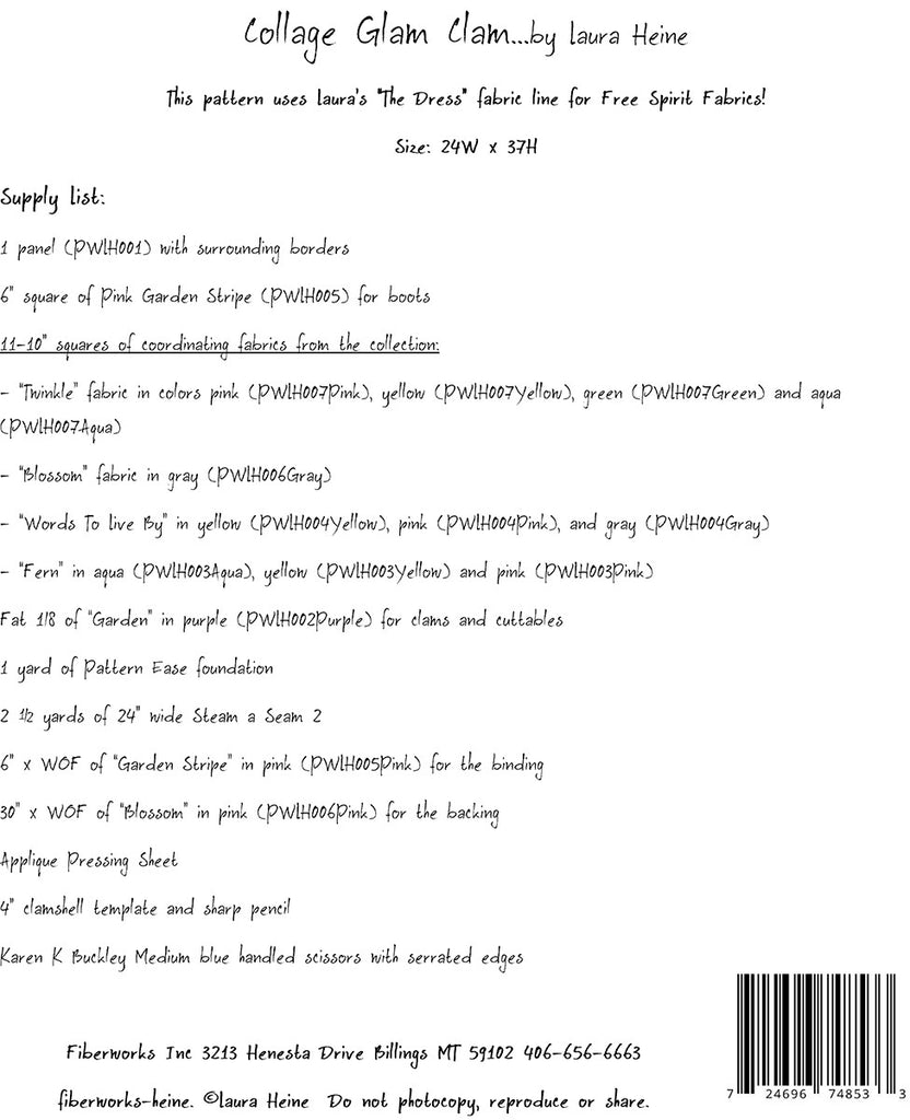 Laura Heine Collage Glam Clam Pattern