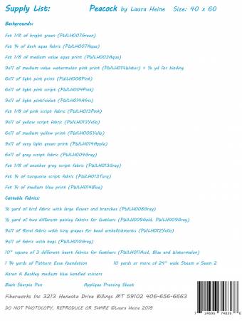 Laura Heine Peacock Collage Pattern