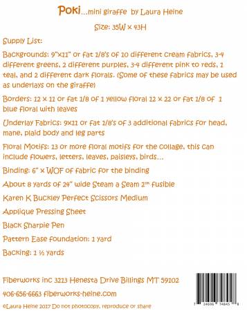 {New Arrival} Laura Heine Poki Mini Giraffe Collage Pattern