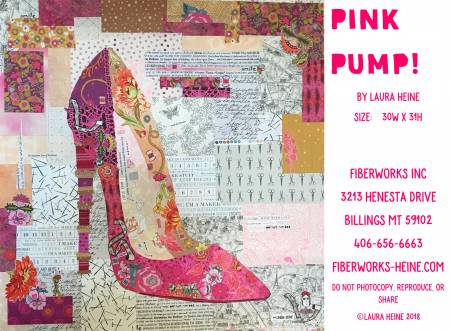 Laura Heine Pink Pump Collage Pattern