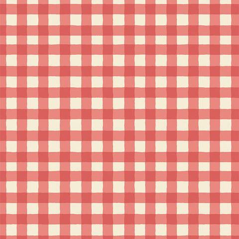 {New Arrival} Art Gallery Fabrics Storyteller Plaids Small Plaid of my Dreams Coral