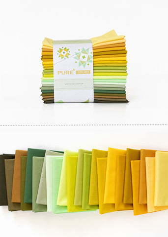 {New Arrival} Art Gallery Fabrics  Pure Solids Bundle Sprouting Edition x 22 Fat Quarters Manufacturers Cut
