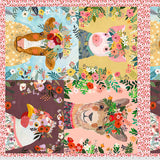 {New Arrival} Freespirit Mia Charro Farm Friends Fat Quarter Bundles x 8 Pieces +1 Panel