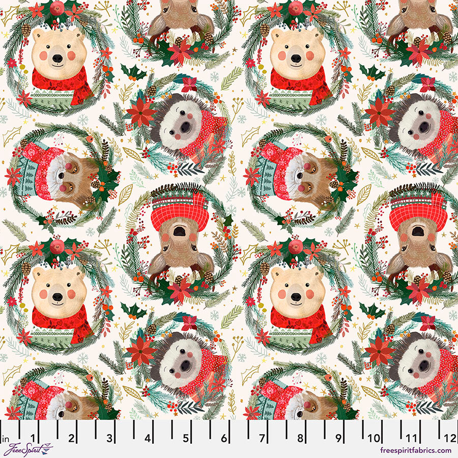 FreeSpirit Mia Charro Christmas Squad Fuzzy Friends - Ivory