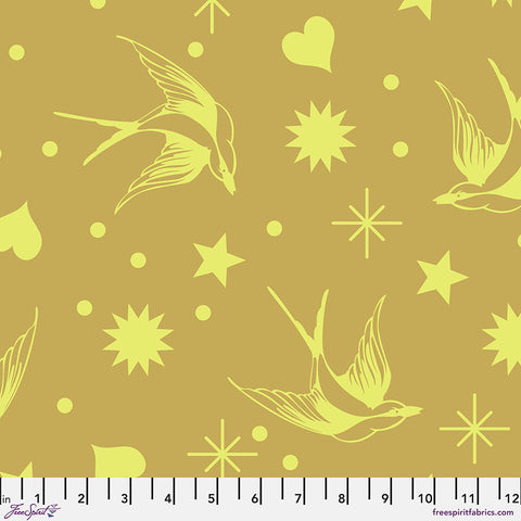{New Arrival} Tula Pink Neon True Colours Neon Fairy Flakes Moon Beam
