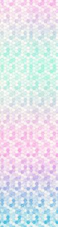 Hoffman Fabrics Backsplash Digital Pastel Honeycomb Ombre Digital Panel