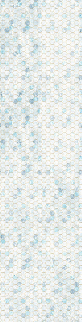 Hoffman Fabrics Backsplash Digital Ice Honeycomb Ombre Digital Panel