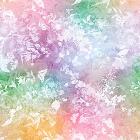 Hoffman Fabrics Floral Wonder Pastel Tonal Floral Digital