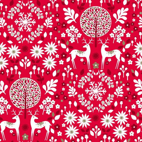 Dashwood Studio Starlit Hollow Reindeer Forest Red