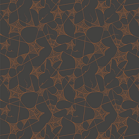 Art Gallery Fabrics Sweet ’n Spookier Web of Scares Caramel