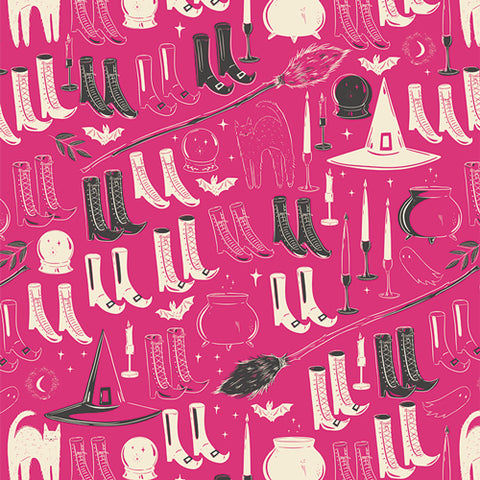Art Gallery Fabrics Sweet ’n Spookier Witch’s Wardrobe Berry