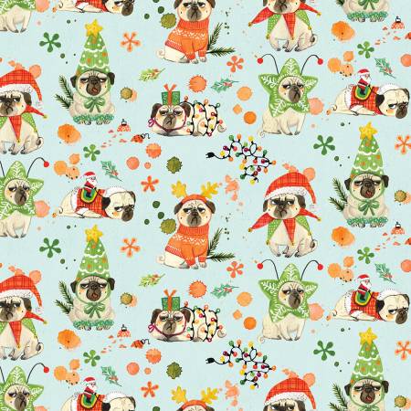 Dear Stella Bah Hum-Pug Multi Bah Hum-Pug Christmas