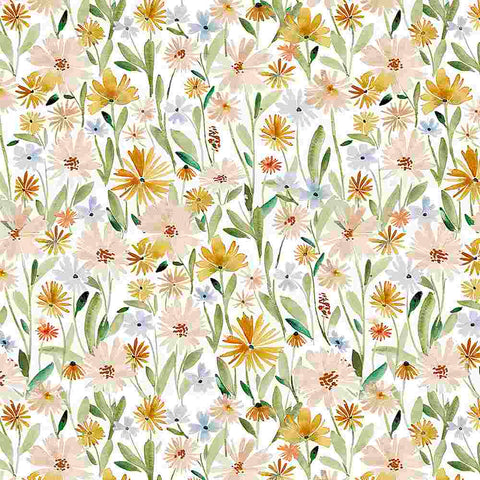 {New Arrival} Dear Stella Fabrics Wood You Be Mine White Floral Wash