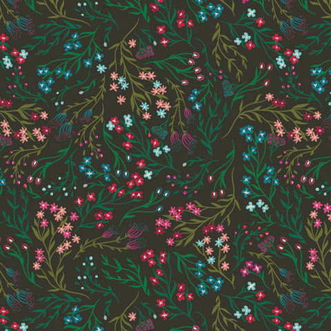 Art Gallery Fabrics The Flower Society Windswept Nocturnal