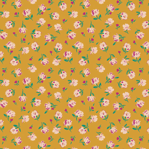 Art Gallery Fabrics The Flower Society Gentle Rosebuds Solar FAT QUARTER