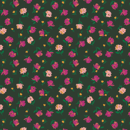 Art Gallery Fabrics The Flower Society Gentle Rosebuds Lunar