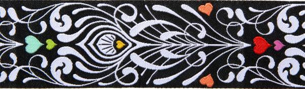 {New Arrival} Tula Pink Linework Renaissance Ribbon Peacock Feather by Tula Pink 1.5"